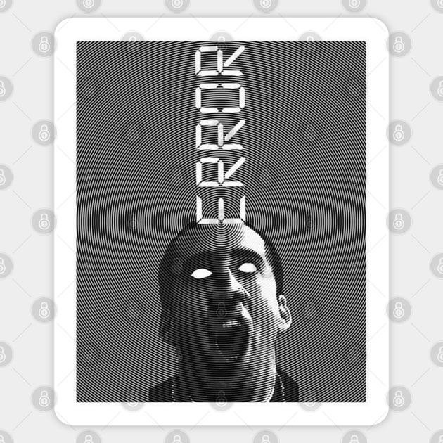 Optical Nicolas Cage Sticker by Lukasking Tees